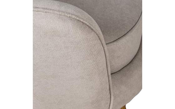 Sofa 2 Plazas Actual Tapizado Terciopelo Beige Serie Areco