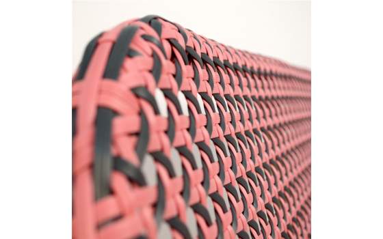 Sofa 2 Plazas Diseño Jardin Ratan y Tejido Sintetico Rock