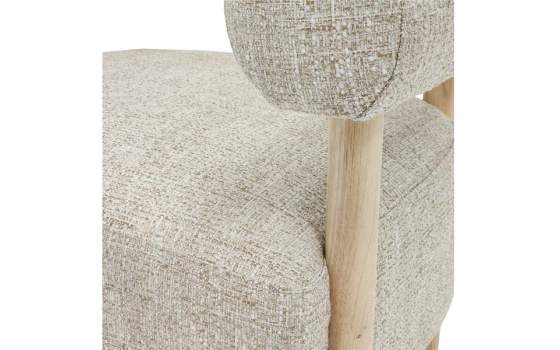 Sofa 2 Plazas Madera y Tapizado Beige Serie Mere