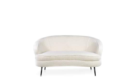 Sofa 2 Plazas Moderno Tapizado Lana  Mia Serie Adisk