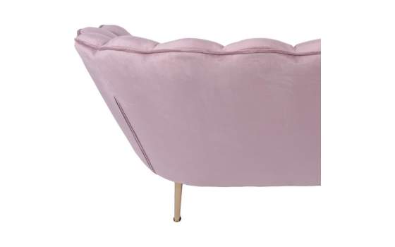 Sofa 2 Plazas Moderno Tapizado Terciopelo Malva Serie Areco