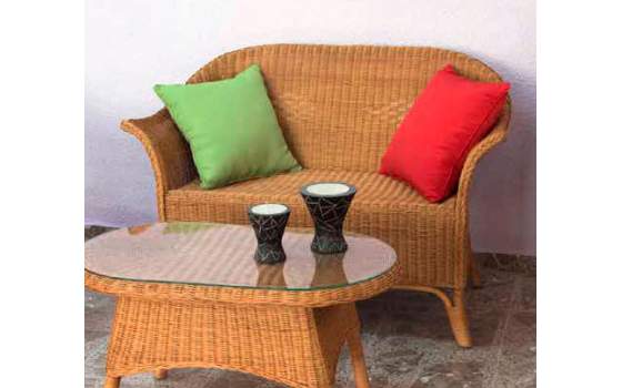 Sofa 2 Plazas Rattan Medula Albange