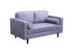 Sofa 2 Plazas Tapizado Lino Gris Estilo Moderno Serie Astaner