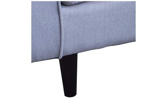 Sofa 2 Plazas Tapizado Lino Gris Estilo Moderno Serie Astaner