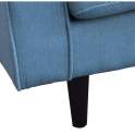 Sofa 2 Plazas Tapizado Lino Verde Estilo Moderno Serie Astaner