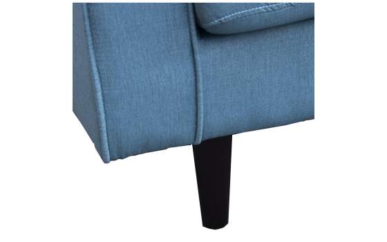 Sofa 2 Plazas Tapizado Lino Verde Estilo Moderno Serie Astaner