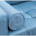 Sofa 2 Plazas Tapizado Lino Verde Estilo Moderno Serie Astaner