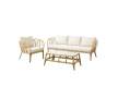 Sofa 3 Plazas, 2 Sillones y Mesa de Centro Rattan Appio