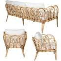 Sofa 3 Plazas, 2 Sillones y Mesa de Centro Rattan Appio