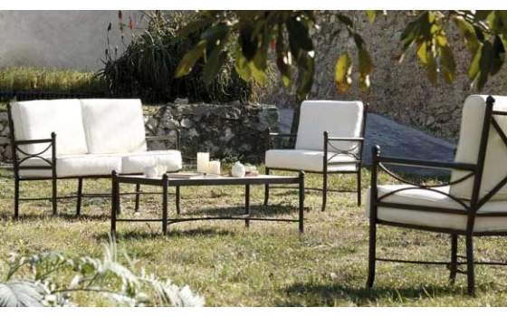 Sofa Forja 3 Plazas con Cojines Nilo