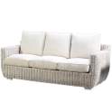 Sofa 3 Plazas Rattan Blanco Decape Ursula