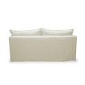 Sofa 3 Plazas Tapizado Crema con Cojines - Serie Nigeria