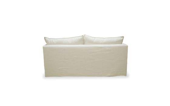 Sofa 3 Plazas Tapizado Crema con Cojines - Serie Nigeria