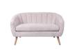 Sofa Actual 2 Plazas Tapizado Beige Serie Areco