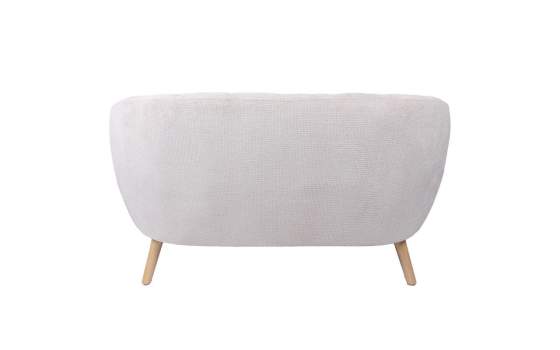 Sofa Actual 2 Plazas Tapizado Beige Serie Areco