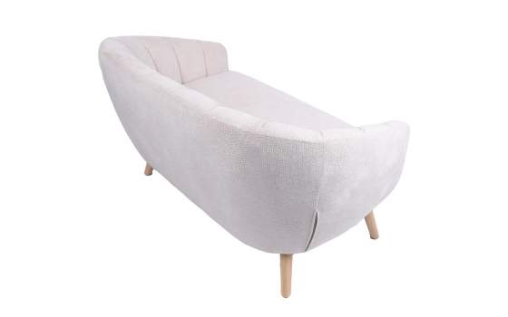 Sofa Actual 2 Plazas Tapizado Beige Serie Areco