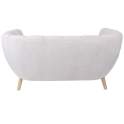 Sofa Actual 2 Plazas Tapizado Beige Serie Areco