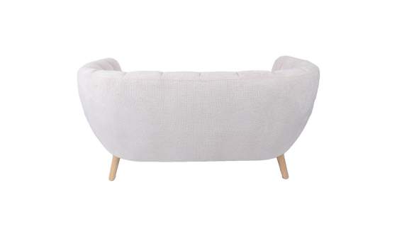 Sofa Actual 2 Plazas Tapizado Beige Serie Areco