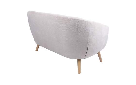 Sofa Actual 2 Plazas Tapizado Beige Serie Areco