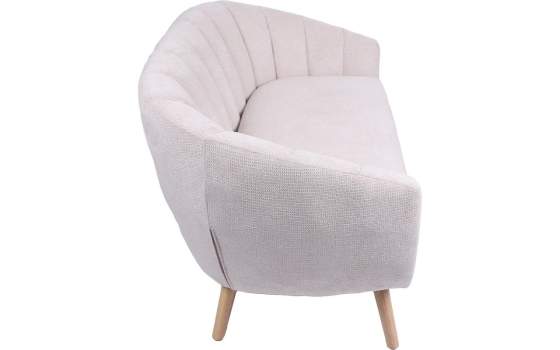 Sofa Actual 2 Plazas Tapizado Beige Serie Areco