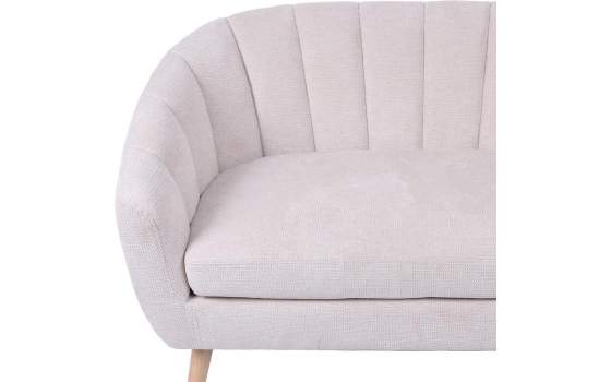 Sofa Actual 2 Plazas Tapizado Beige Serie Areco