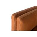 Sofa Actual Piel Marron Patas Metal Serie Alduan