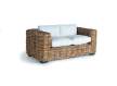 Sofa de 2 Plazas Rustico Rattan Natural Con Cojines Aralda