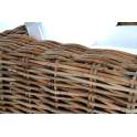 Sofa de 2 Plazas Rustico Rattan Natural Con Cojines Aralda