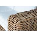 Sofa de 2 Plazas Rustico Rattan Natural Con Cojines Aralda