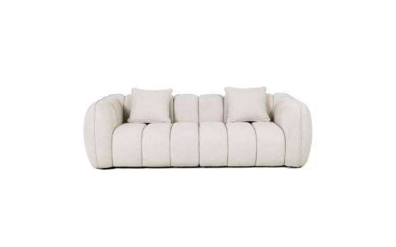 Sofa de 3 Plazas Diseño Moderno Beige - Serie Vinson