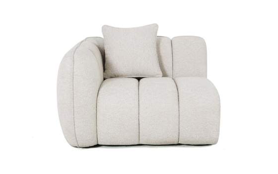 Sofa de 3 Plazas Diseño Moderno Beige - Serie Vinson