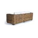 Sofa de 3 Plazas Rustico Rattan Natural Con Cojines Aralda
