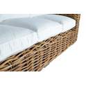 Sofa de 3 Plazas Rustico Rattan Natural Con Cojines Aralda