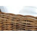 Sofa de 3 Plazas Rustico Rattan Natural Con Cojines Aralda