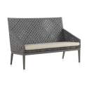 Sofa Diseño Jardin Cinta Gris Aluminio con Cojin Serie Tape