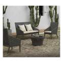 Sofa Diseño Jardin Cinta Gris Aluminio con Cojin Serie Tape