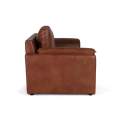 Sofa Grande Diseño Actual Piel Marron Serie Alduan