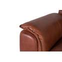 Sofa Grande Diseño Actual Piel Marron Serie Alduan