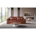 Sofa Grande Diseño Actual Piel Marron Serie Alduan