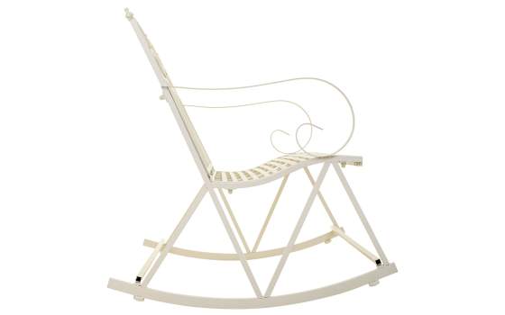 Sofa Mecedora de Forja Blanca 2 Plazas Clasico Aggema