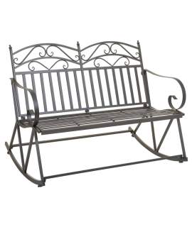 Sofa Mecedora Forja Gris 2 Plazas Clasico Serie Aggema