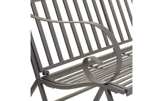 Sofa Mecedora Forja Gris 2 Plazas Clasico Serie Aggema