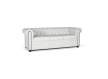 Sofa Salon Chester 3 Plazas Piel Blanca - Serie Cypress