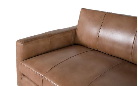 Sofa Salon Grande Clasico Vintage Piel Marron Serie Alduan