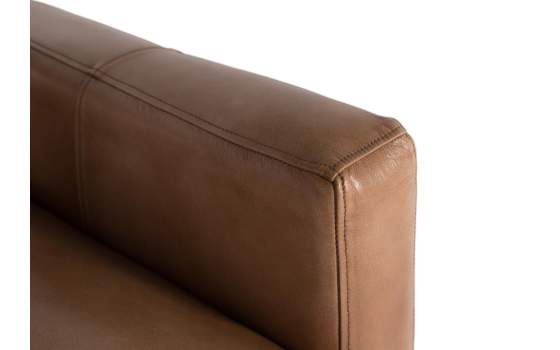 Sofa Salon Grande Clasico Vintage Piel Marron Serie Alduan