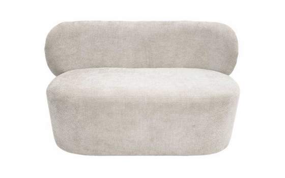 Sofa Yak 2 Plazas de Chenilla Gruesa Beige Serie Aitlas