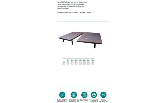 Somier Base Tapizada Desmontable Tapi-Kit Somier Base Tapizada Desmontable Tapi-Kit