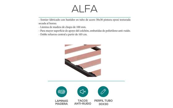 Somier Laminas Chopo Alfa