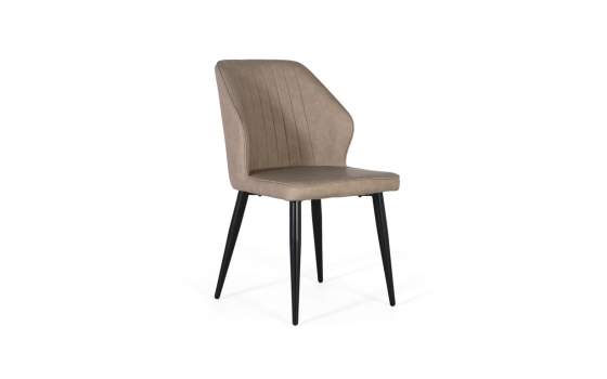 Ste 2 Sillas Elegantes Cuero Sintetico Gris y Acero Serie Alkiza Ste 2 Sillas Elegantes Cuero Sintetico Gris y Acero Serie Alkiza