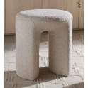 Taburete Actual Tapizado Rizo Suave Beige Serie Adestis Taburete Actual Tapizado Rizo Suave Beige Serie Adestis